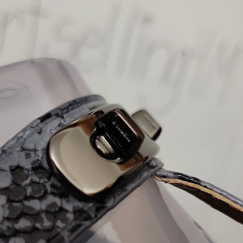 Coach Gracie SWAGGER Blue Snake Skin Sandals No. Q8140 - Picture 6 of 13